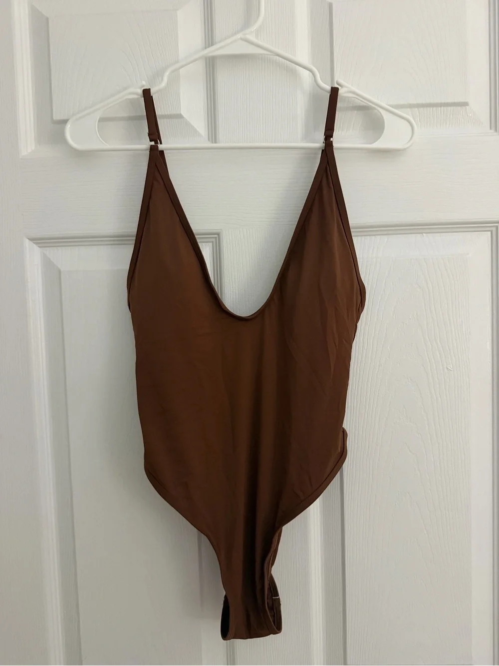 Women’s Scoop Neck One-Piece Swimsuit - Brown